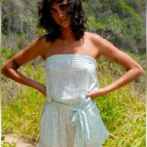 Billabong Strapless Floral Romper